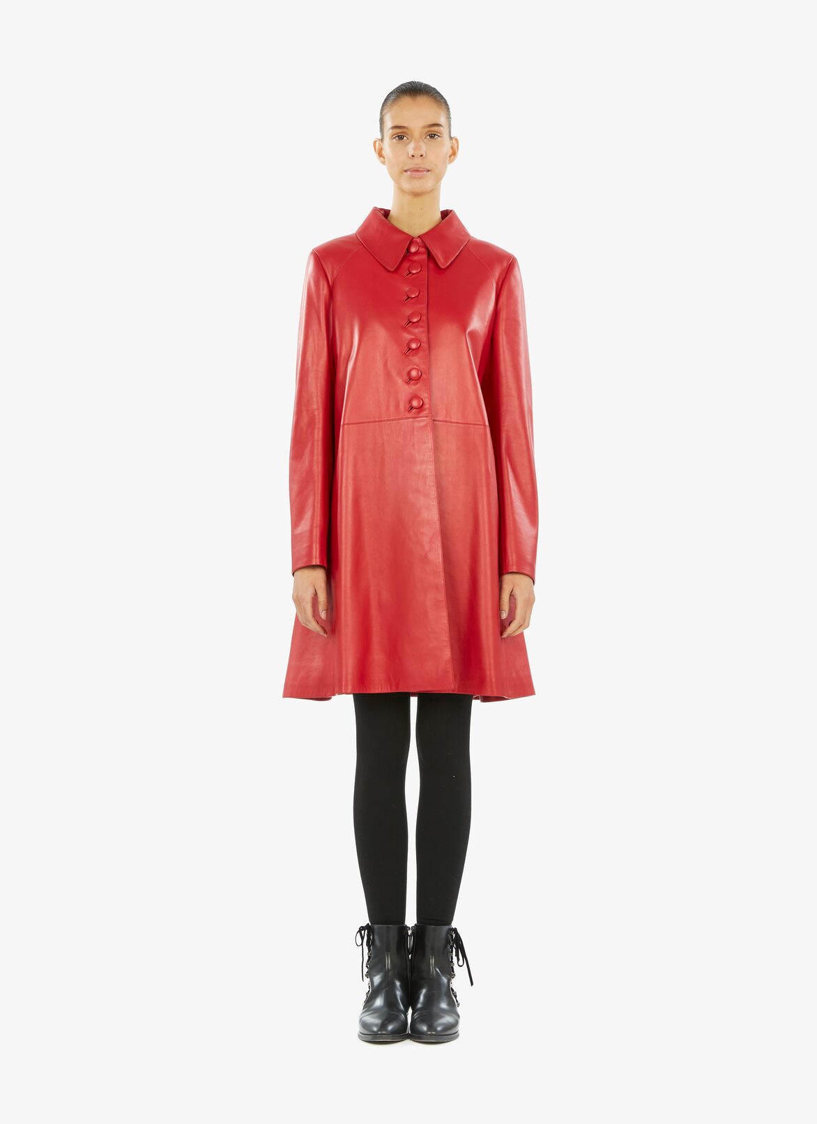 Leather Coat ALAÏA RED LEATHER COAT